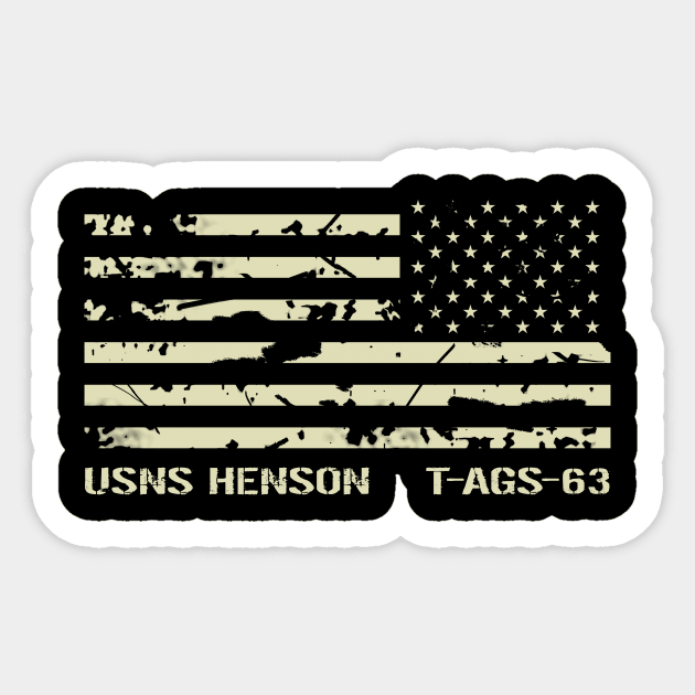 USNS Henson Sticker by Jared S Davies